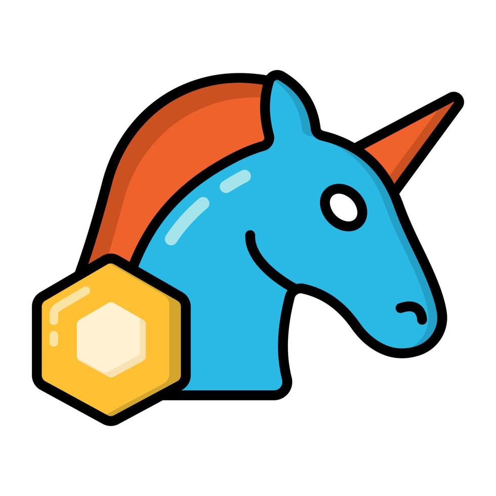 Strategic icon, Non-fungible token, Digital technology. vector