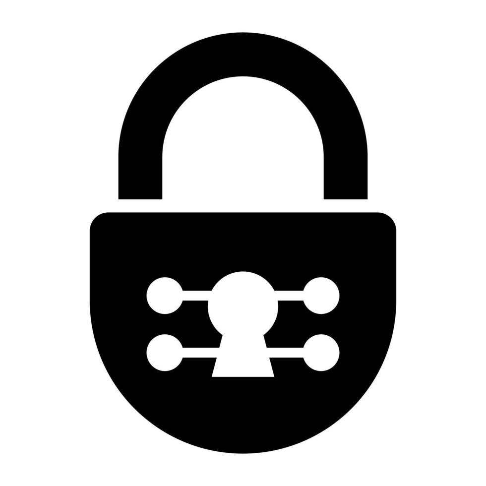 Lock icon, Non-fungible token, Digital technology. vector