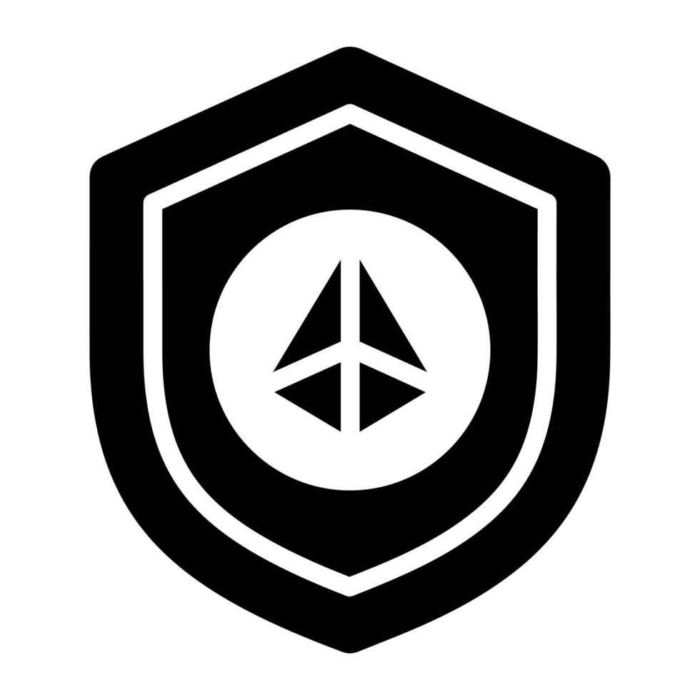 Shield icon, Non-fungible token, Digital technology. vector