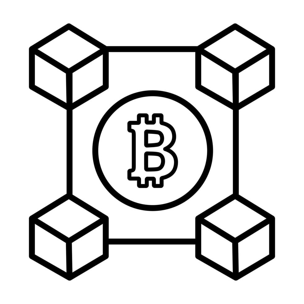 3D Cube icon, Non-fungible token, Digital technology. vector