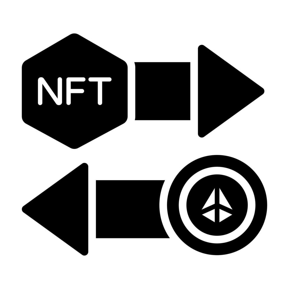 Selling icon, Non-fungible token, Digital technology. vector