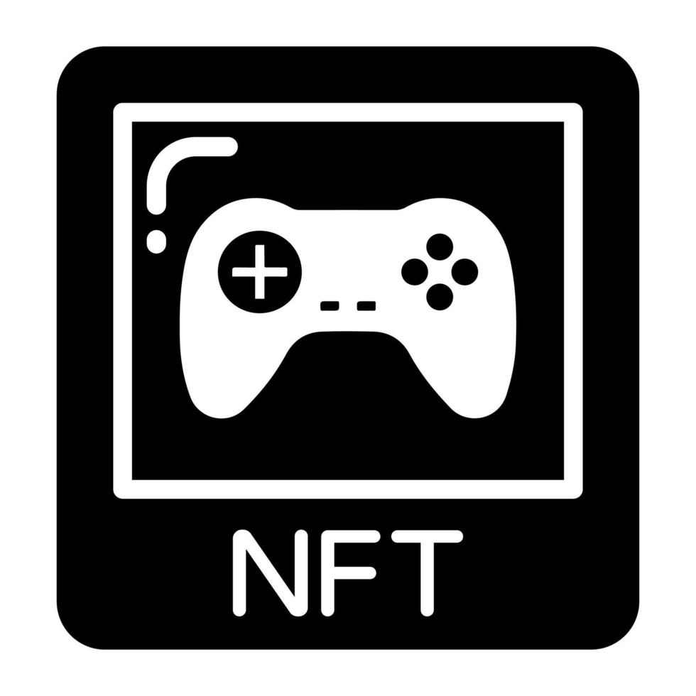 Game icon, Non-fungible token, Digital technology. vector