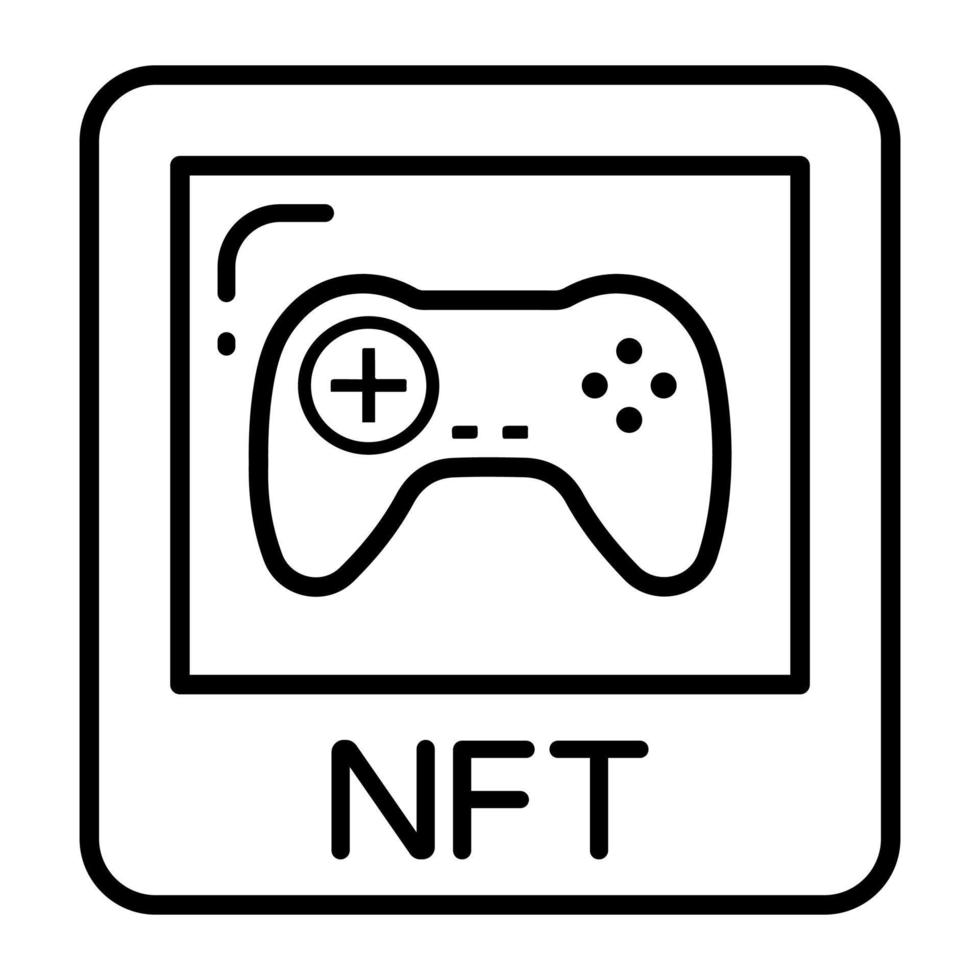 Game icon, Non-fungible token, Digital technology. vector