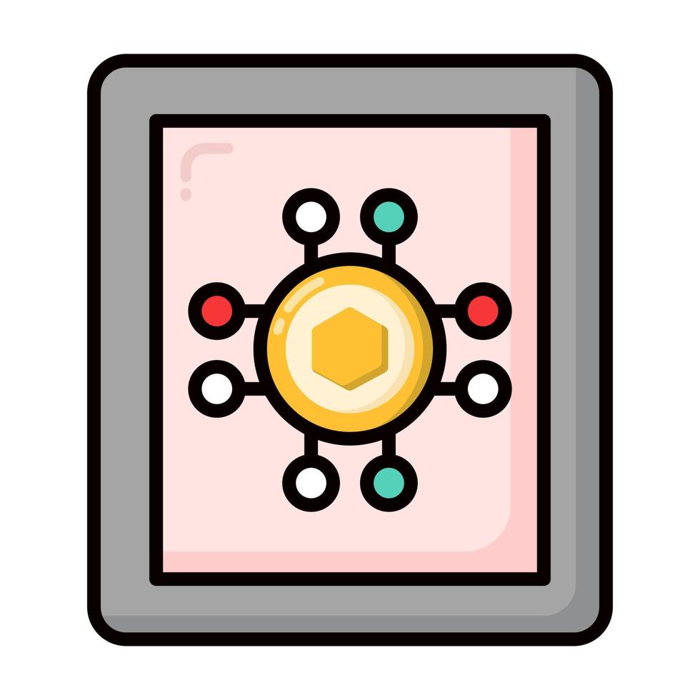 Art icon, Non-fungible token, Digital technology. vector
