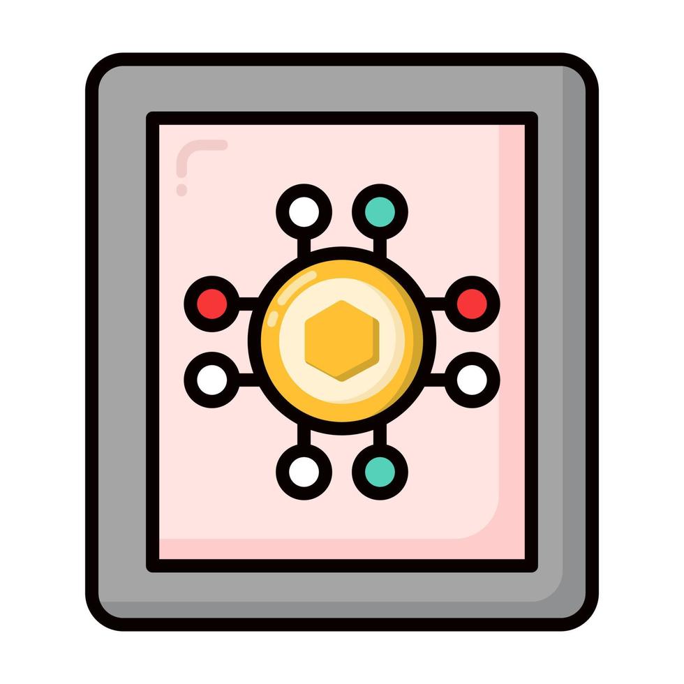 Art icon, Non-fungible token, Digital technology. vector