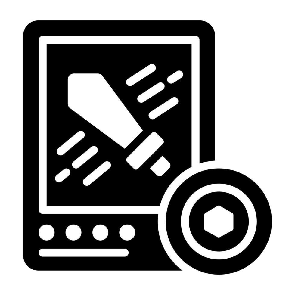 Weapon icon, Non-fungible token, Digital technology. vector