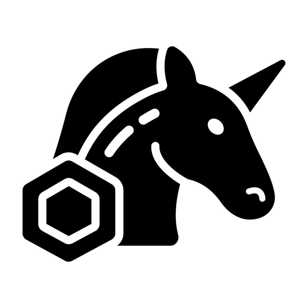 Strategic icon, Non-fungible token, Digital technology. vector