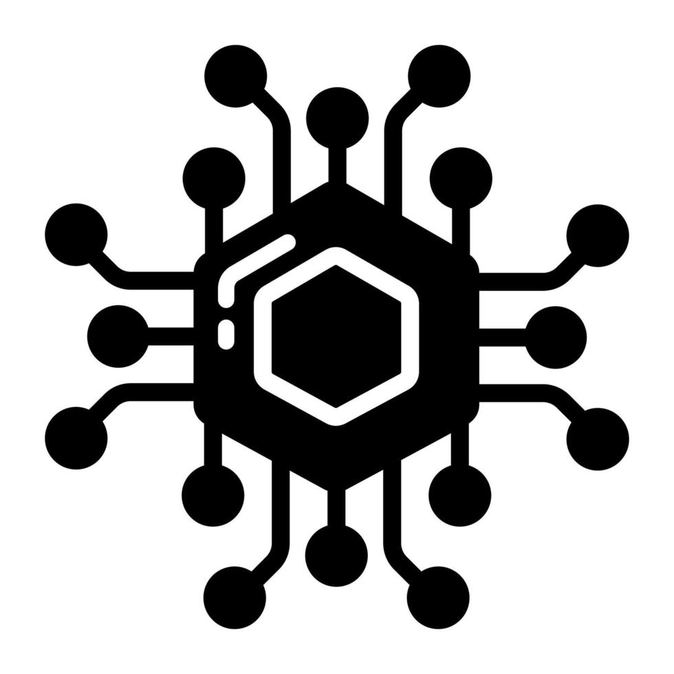 Blockchain icon, Non-fungible token, Digital technology. 9429509 Vector