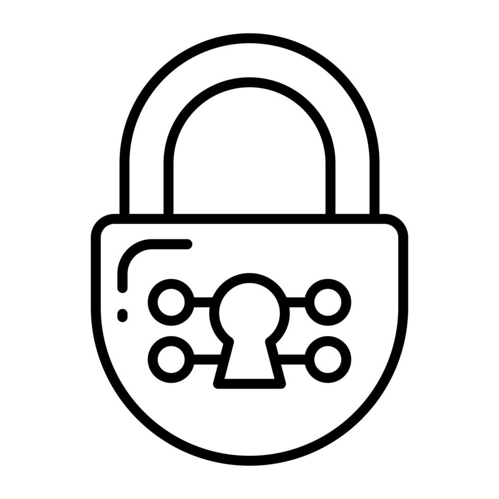 Lock icon, Non-fungible token, Digital technology. vector