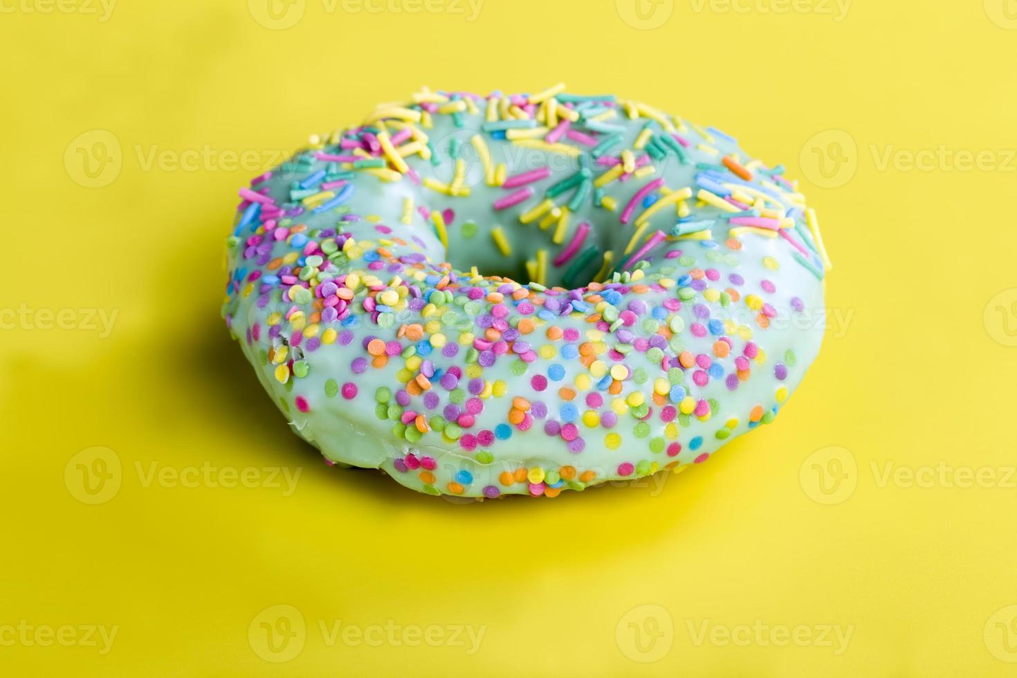 delicious doughnuts with chocolate covered filling, close up photo