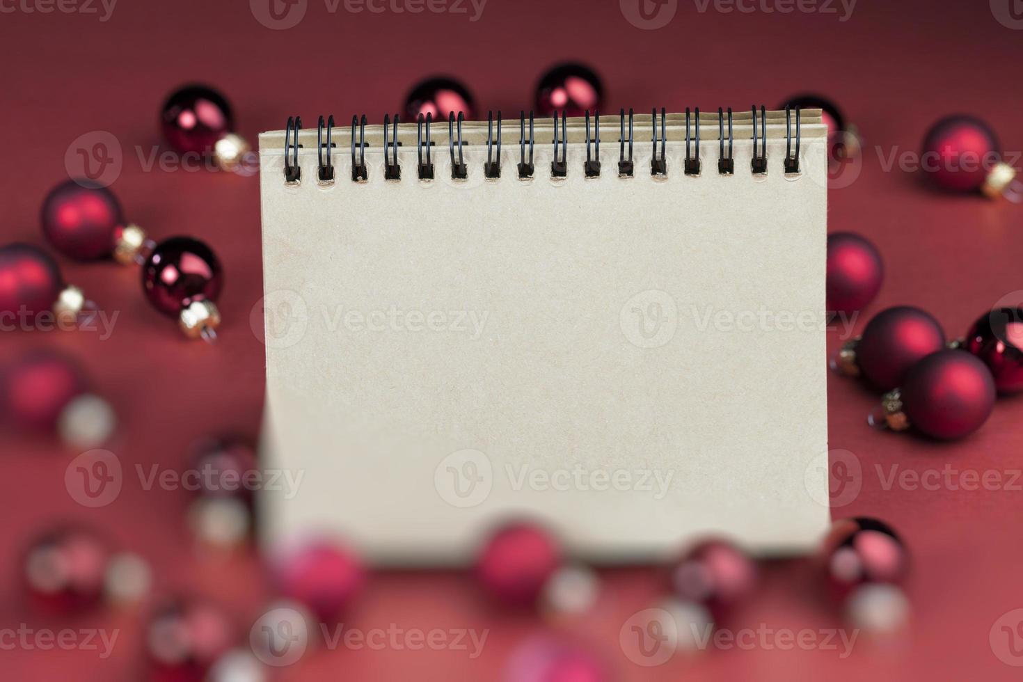 decorations and other attributes for celebrating New Year's holidays photo