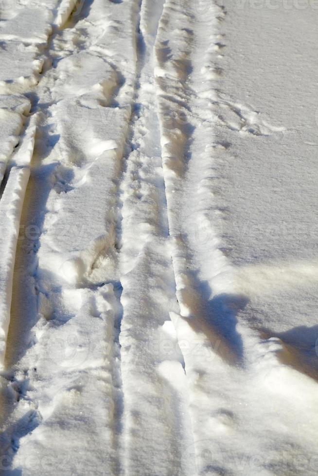 track on a winter road photo