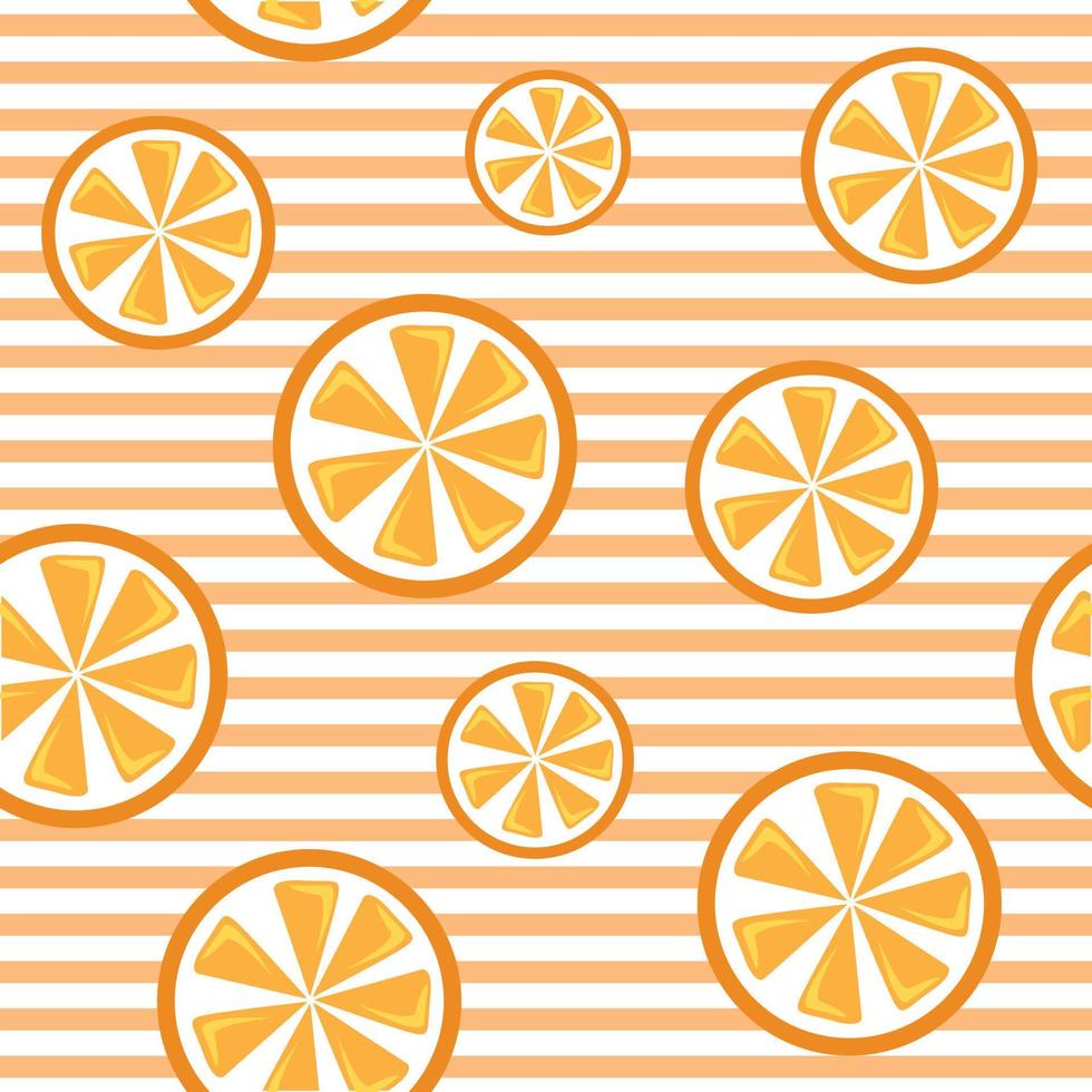 Seamless pattern element orange fruit vector