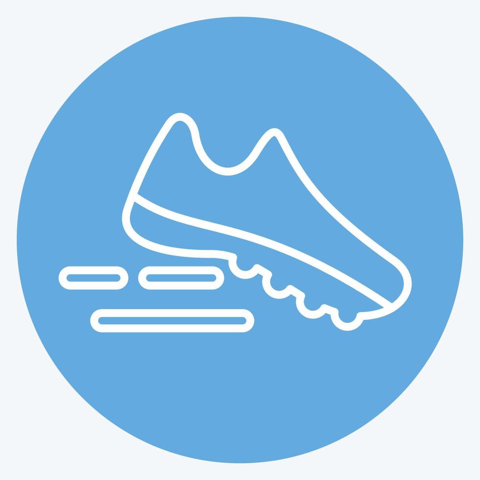 Icon Running. suitable for Healthy symbol. blue eyes style. simple design editable. design template vector. simple illustration vector