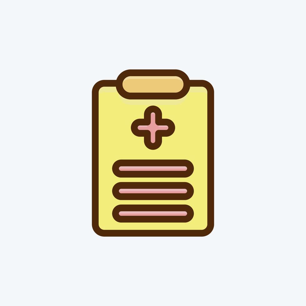 Icon Med Records. suitable for education symbol. flat style. simple design editable. design template vector. simple illustration vector