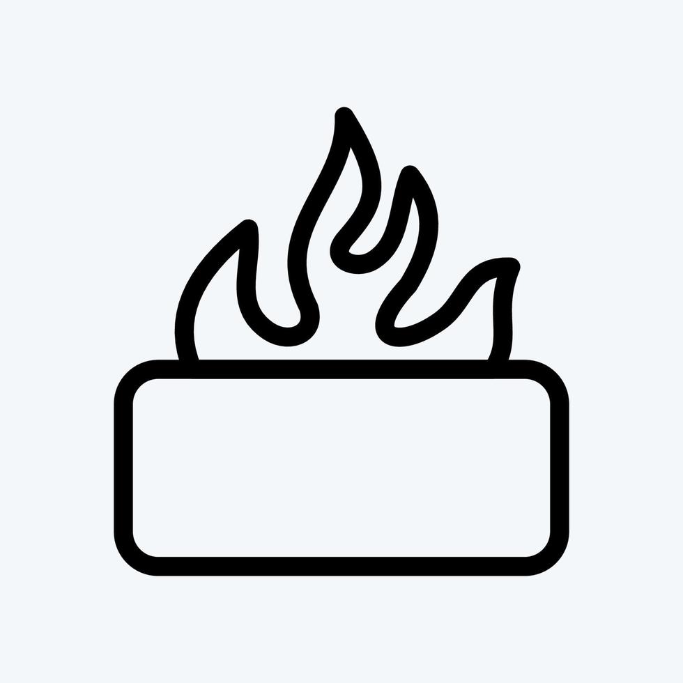 Icon Calories. suitable for Healthy symbol. line style. simple design editable. design template vector. simple illustration vector