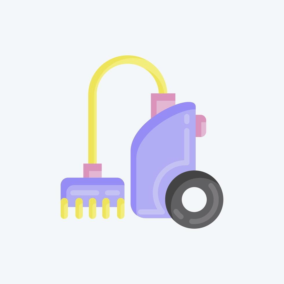 Icon Vacuum Cleaner. suitable for Kids symbol. flat style. simple design editable. design template vector. simple illustration vector