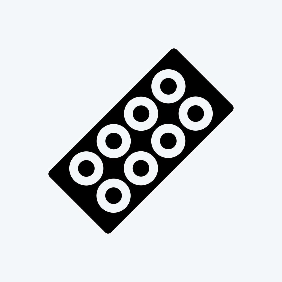 Icon Pills Strip. suitable for education symbol. glyph style. simple design editable. design template vector. simple illustration vector