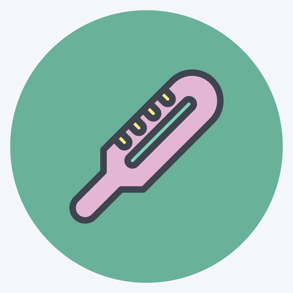 Icon Thermometer. suitable for Kids symbol. color mate style. simple design editable. design template vector. simple illustration vector
