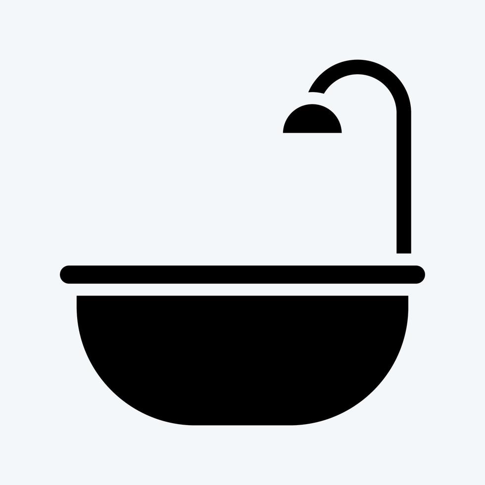 Icon Bathroom. suitable for Kids symbol. glyph style. simple design editable. design template vector. simple illustration vector