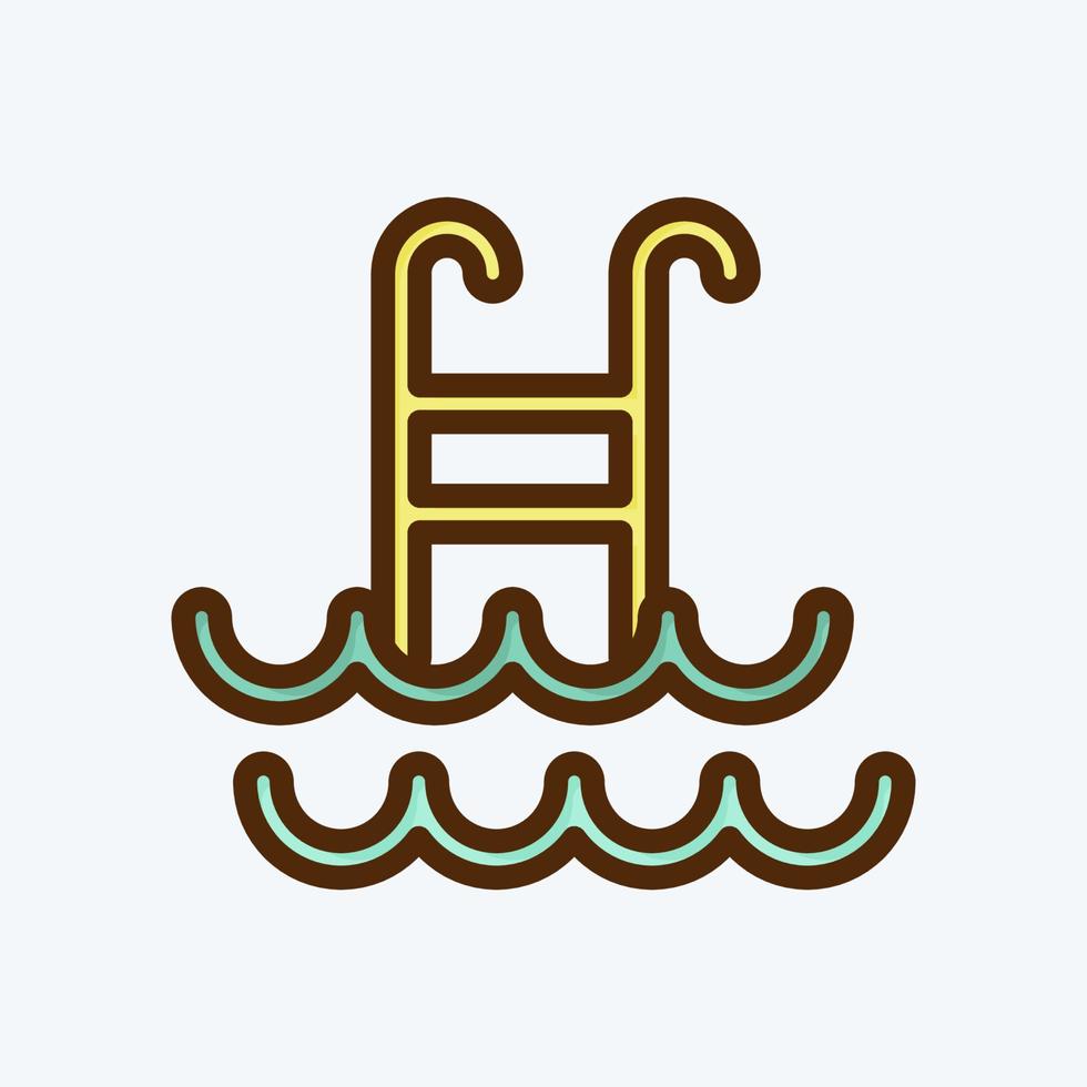 icono de natación. adecuado para símbolo saludable. estilo plano diseño simple editable. vector de plantilla de diseño. ilustración sencilla