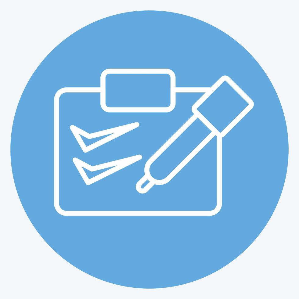 Icon Fitness Program. suitable for Healthy symbol. blue eyes style. simple design editable. design template vector. simple illustration vector