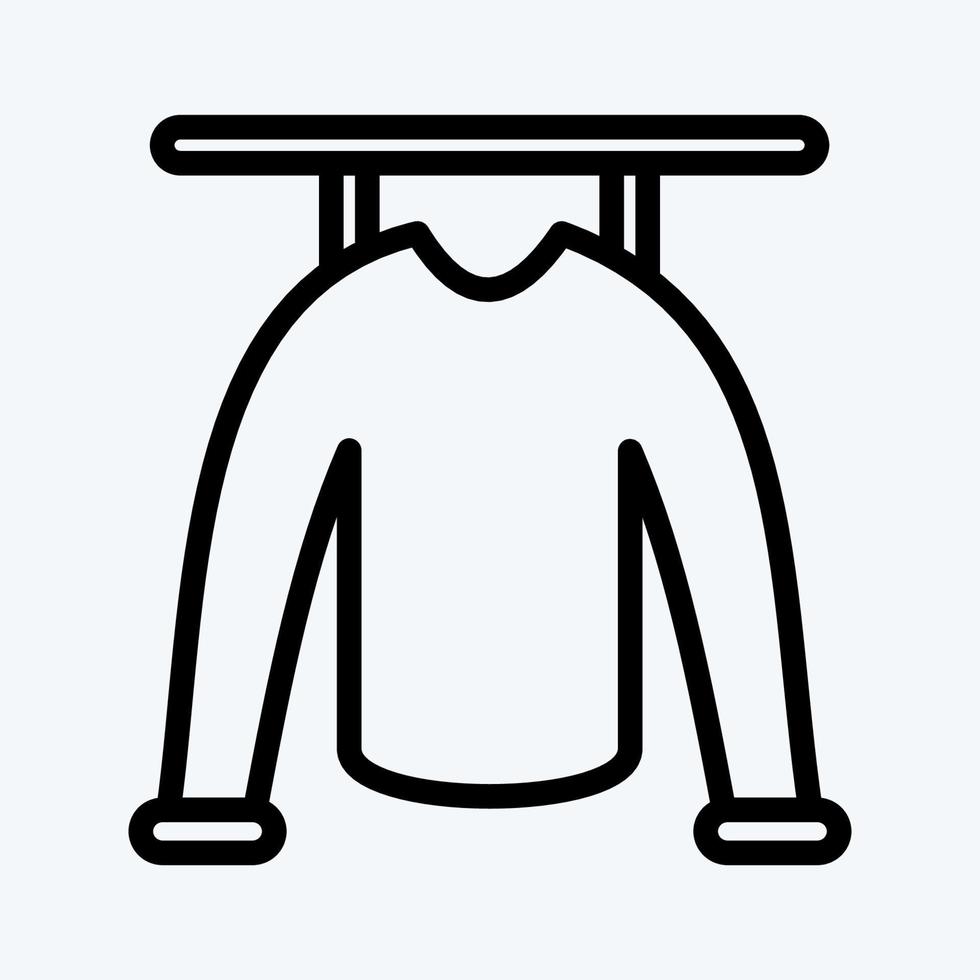 ropa de icono. adecuado para el símbolo de los niños. estilo de línea diseño simple editable. vector de plantilla de diseño. ilustración sencilla