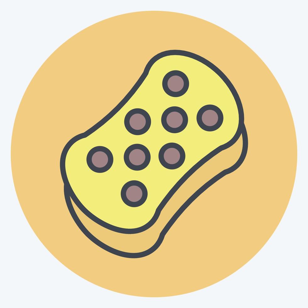 Icon Sponge. suitable for Kids symbol. color mate style. simple design editable. design template vector. simple illustration vector