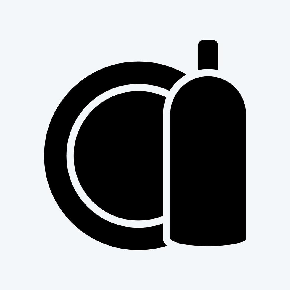 icono de lavado de platos. adecuado para el símbolo de los niños. estilo de glifo. diseño simple editable. vector de plantilla de diseño. ilustración sencilla