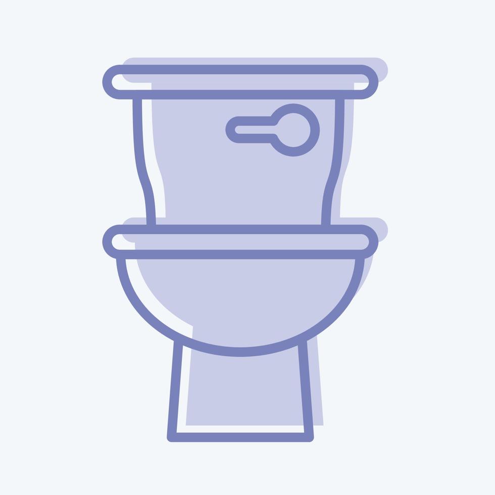 Icon Toilet. suitable for Kids symbol. two tone style. simple design editable. design template vector. simple illustration vector