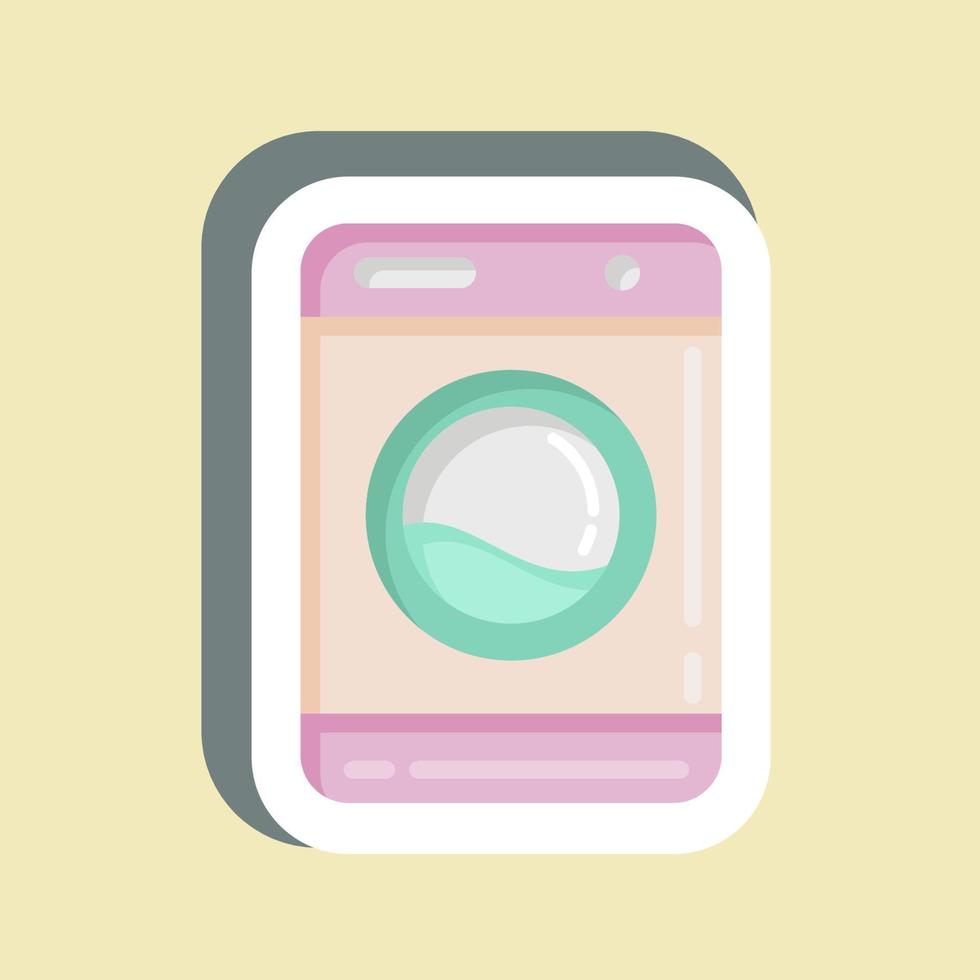 Sticker Washer. suitable for Kids symbol. simple design editable. design template vector. simple illustration vector