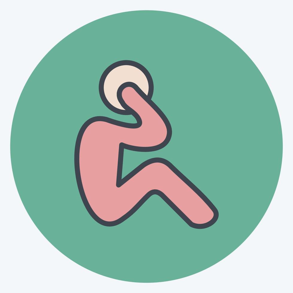Icon Exercise. suitable for Healthy symbol. color mate style. simple design editable. design template vector. simple illustration vector