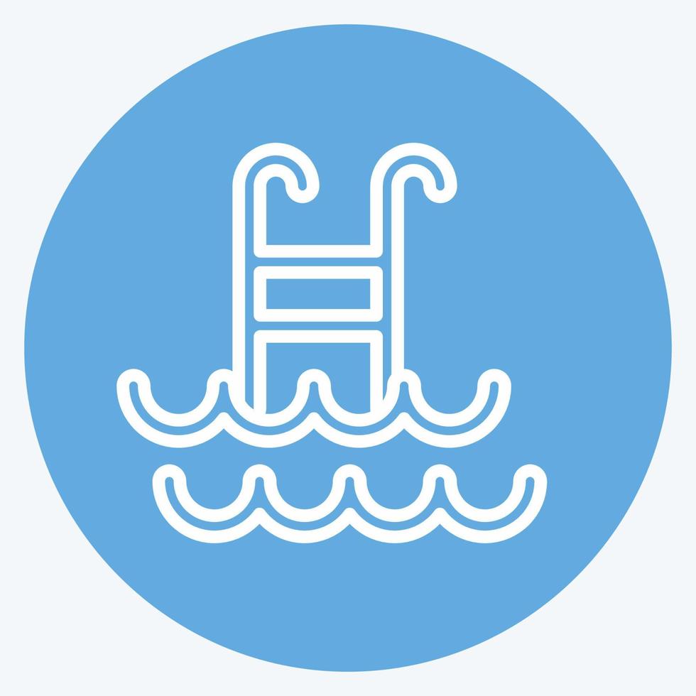 Icon Swimming. suitable for Healthy symbol. blue eyes style. simple