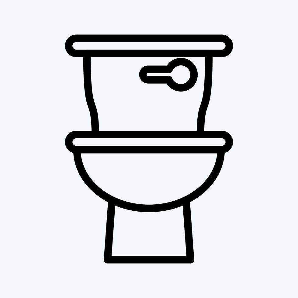 Icon Toilet. suitable for Kids symbol. line style. simple design editable. design template vector. simple illustration vector