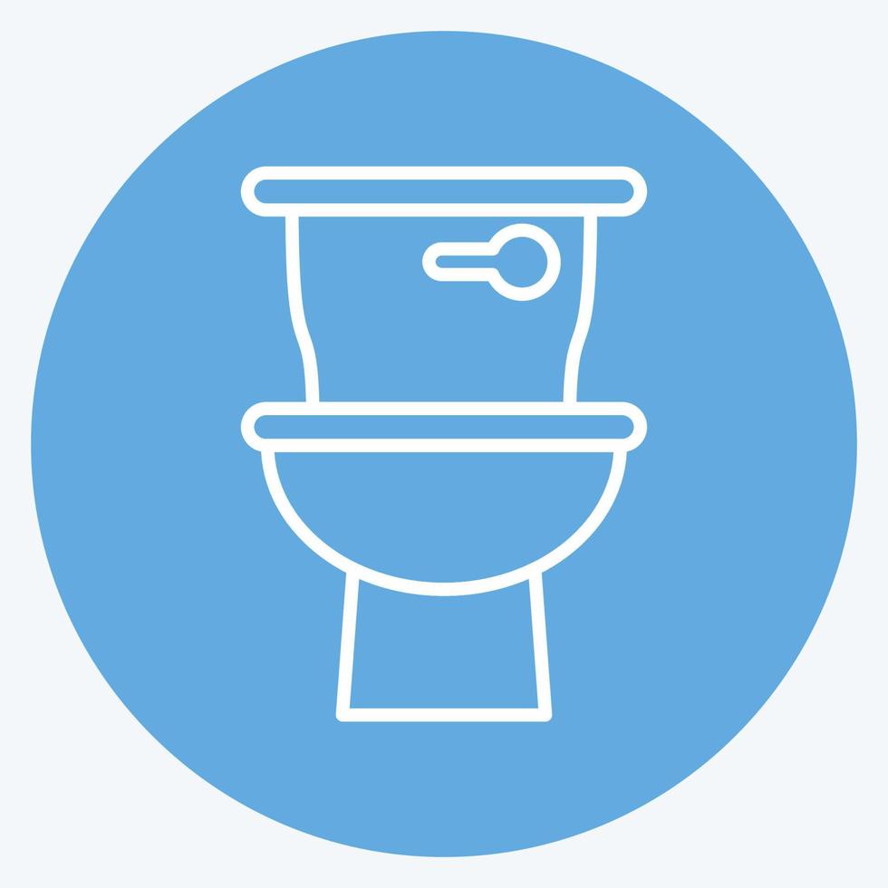 Icon Toilet. suitable for Kids symbol. blue eyes style. simple design editable. design template vector. simple illustration vector