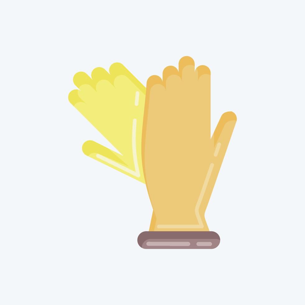 guantes de icono. adecuado para el símbolo de los niños. estilo plano diseño simple editable. vector de plantilla de diseño. ilustración sencilla