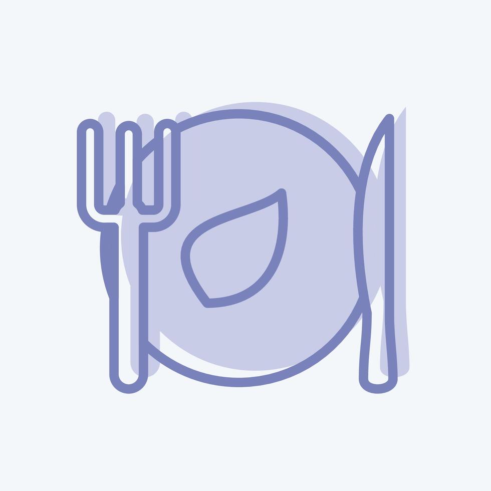 Icon Healthy Food. suitable for Healthy symbol. two tone style. simple design editable. design template vector. simple illustration vector