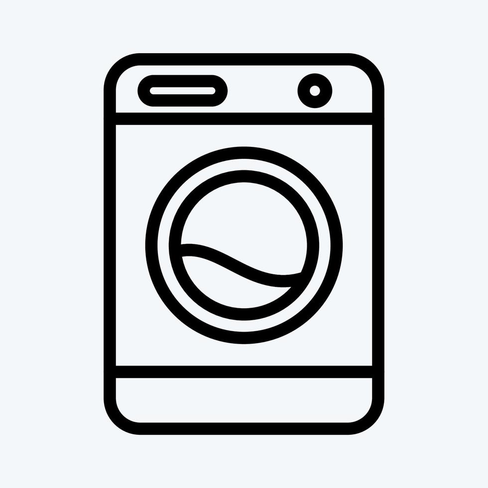 Icon Washer. suitable for Kids symbol. line style. simple design editable. design template vector. simple illustration vector