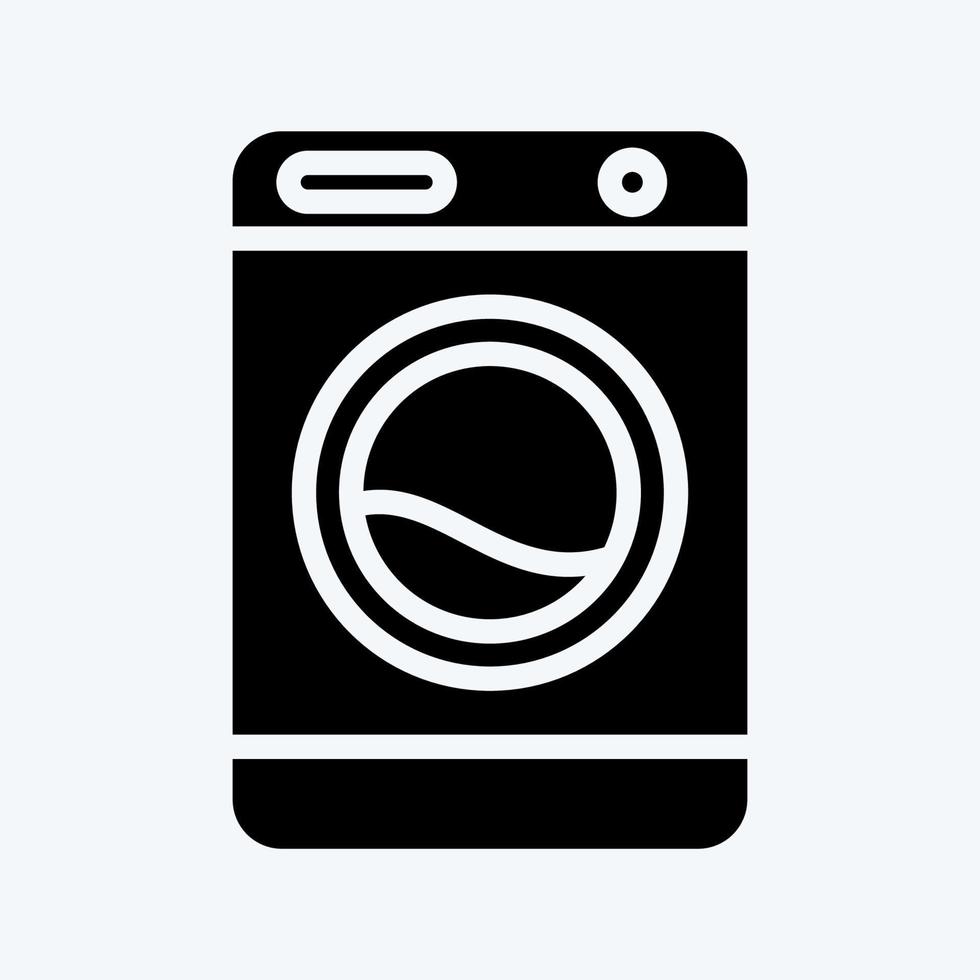 Icon Washer. suitable for Kids symbol. glyph style. simple design editable. design template vector. simple illustration vector