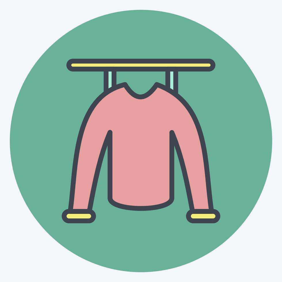 Icon Clothes. suitable for Kids symbol. color mate style. simple design editable. design template vector. simple illustration vector