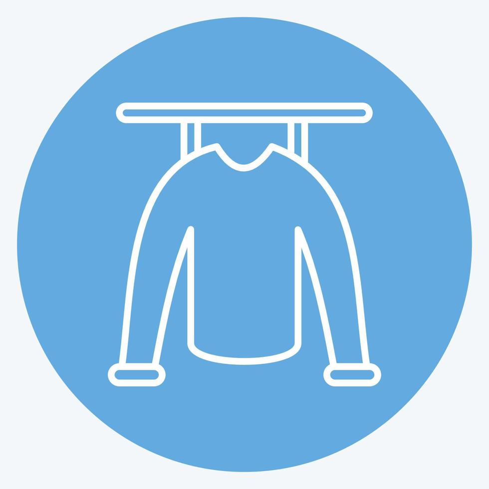 ropa de icono. adecuado para el símbolo de los niños. estilo de ojos azules. diseño simple editable. vector de plantilla de diseño. ilustración sencilla