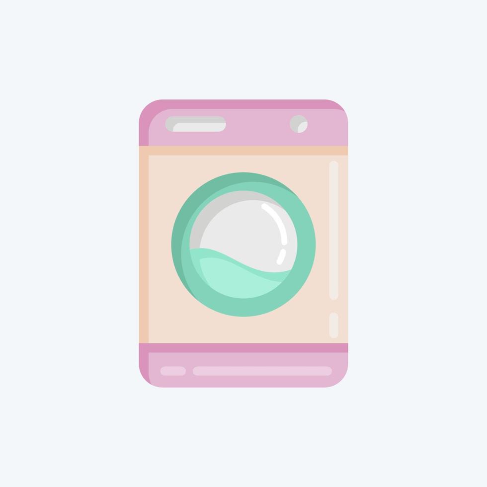 Icon Washer. suitable for Kids symbol. flat style. simple design editable. design template vector. simple illustration vector