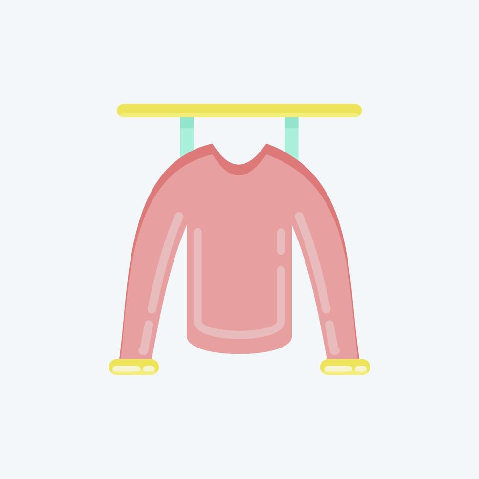 ropa de icono. adecuado para el símbolo de los niños. estilo plano diseño simple editable. vector de plantilla de diseño. ilustración sencilla