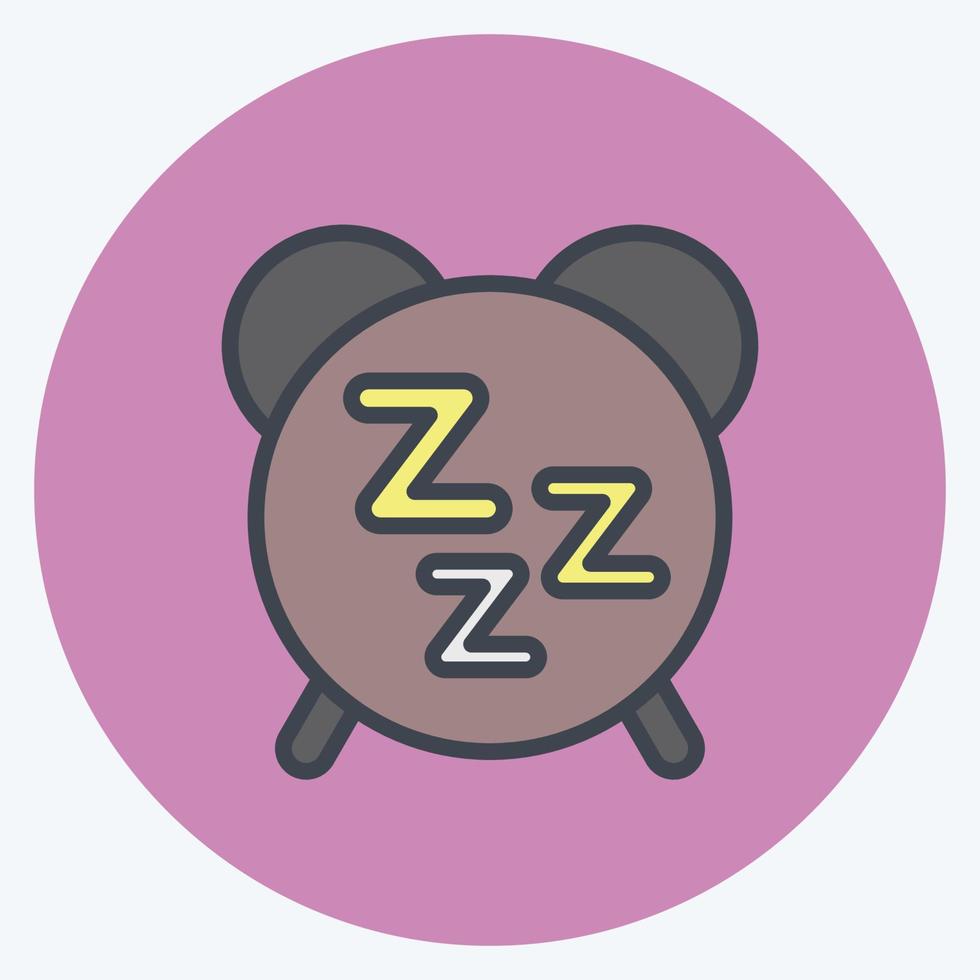 Icon Healthy Sleep. suitable for Healthy symbol. color mate style. simple design editable. design template vector. simple illustration vector