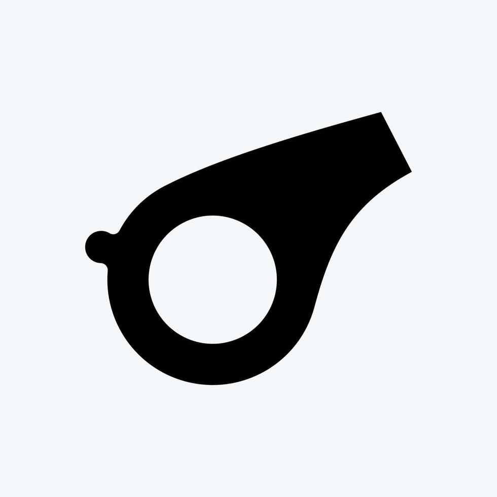 silbato de icono. adecuado para símbolo saludable. estilo de glifo. diseño simple editable. vector de plantilla de diseño. ilustración sencilla