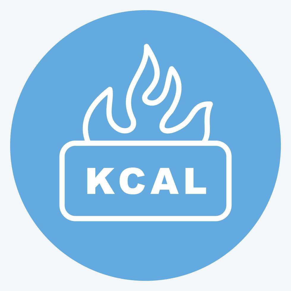 Icon Calories. suitable for Healthy symbol. blue eyes style. simple design editable. design template vector. simple illustration vector