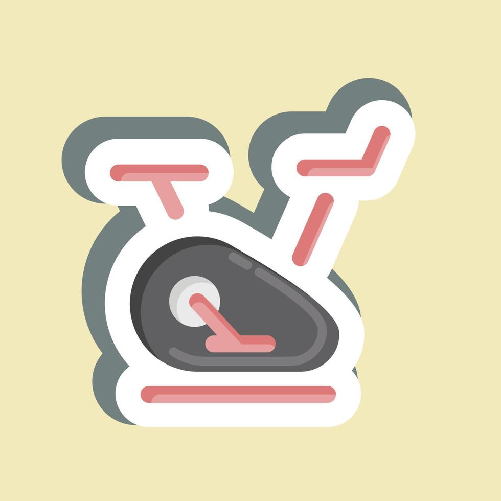 Sticker Exercise Bike. suitable for Healthy symbol. simple design editable. design template vector. simple illustration vector