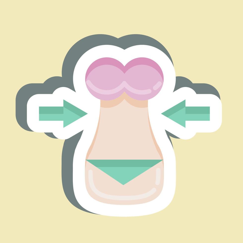 Sticker Fit. suitable for Healthy symbol. simple design editable. design template vector. simple illustration vector
