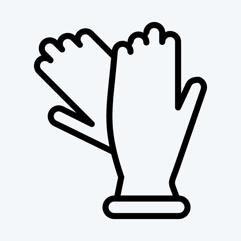 guantes de icono. adecuado para el símbolo de los niños. estilo de línea diseño simple editable. vector de plantilla de diseño. ilustración sencilla