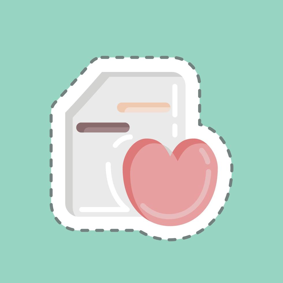 Sticker line cut Diet. suitable for Healthy symbol. simple design editable. design template vector. simple illustration vector